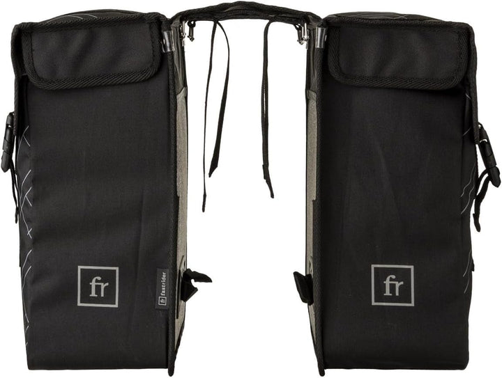 FastRider Dex Doppelte Fahrradtasche für Gepäckträger, 36L Seitentasche Fahrrad, Wasserabweisend, Re