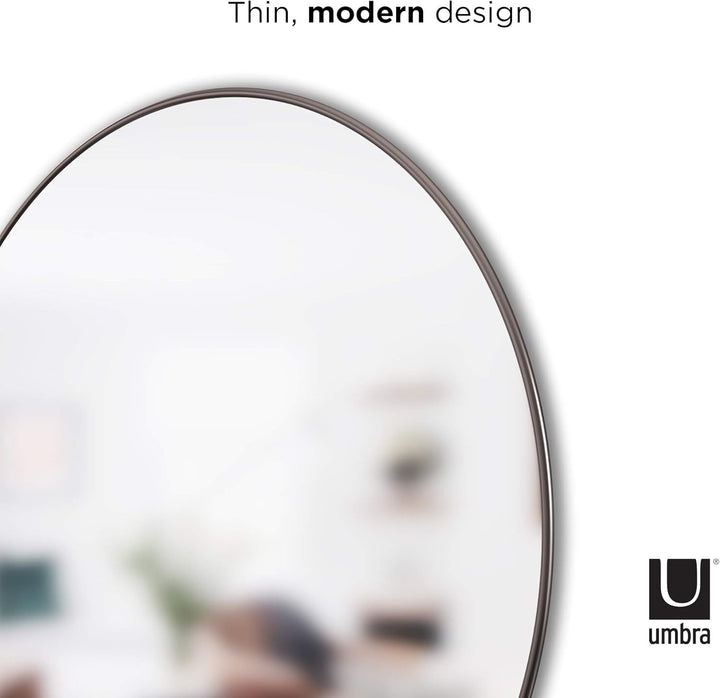 Umbra Hubba Wandspiegel - Runder Spiegel und Wanddeko für Diele, Badezimmer, Wohnzimmer und Mehr, 86