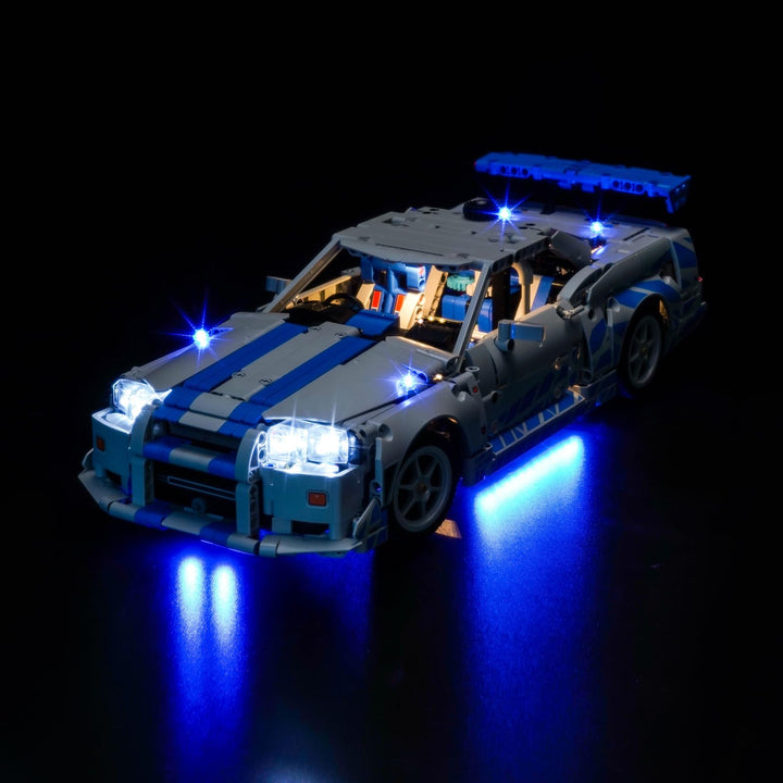 Licht Set Kompatibel mit Lego 42210 2 Fast 2 Furious Nissan Skyline GT-R (R34) Car (Kein Lego-Set),