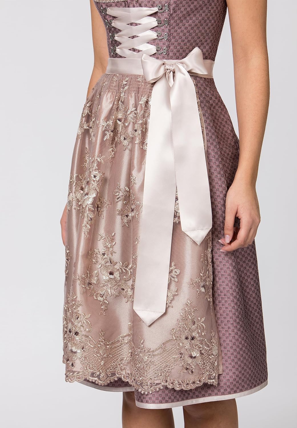 Stockerpoint Damen Dirndl Antonia Kleid für besondere Anlässe 36 Rosenholz, 36 Rosenholz