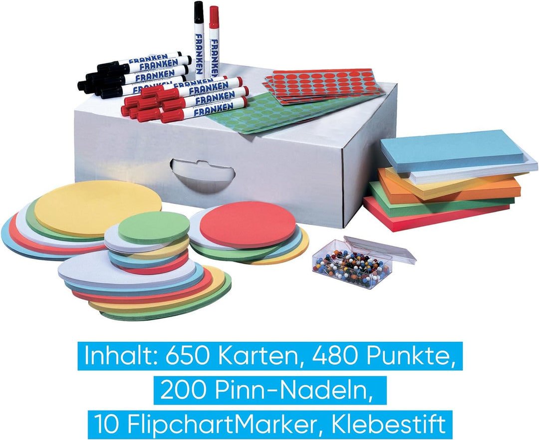 FRANKEN Moderationsbox, Moderationsset mit über 1.500 Teilen, Karton, UMMSB Kartonbox 1500+ Teile, K