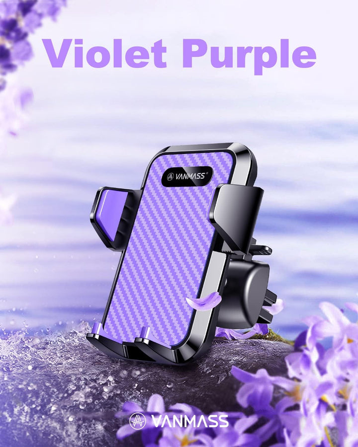 VANMASS Handyhalterung Auto Lüftung Elegantes violett Handy Halterung Auto 4 in 1 Handyhalter Auto S