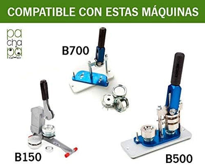 Buttonrohlinge 59mm (100 Stück) für Badgematic Buttonmaschine mit Sicherheitsnadel, 100