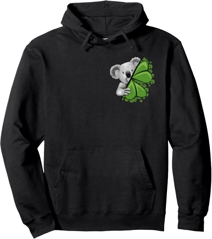 Lucky Shamrocks Kleeblätter irischer Koala Bär Pullover Hoodie
