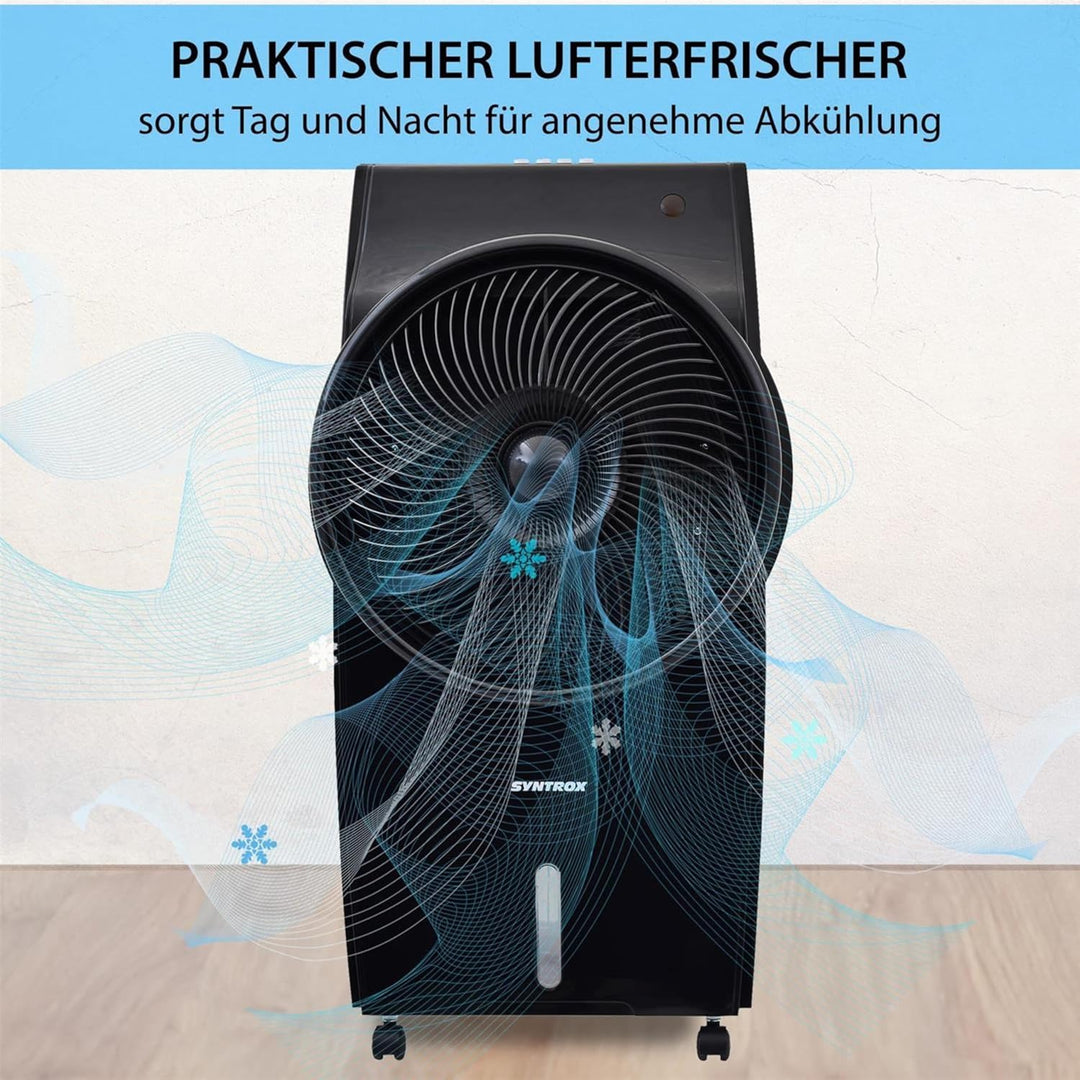 Syntrox Luftkühler mit Ventilator | Wasser gekühlt | Verdunstungskühler, Luftbefeuchter, Lufterfrisc