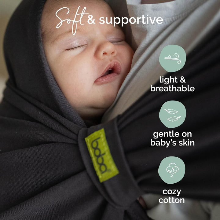 Boba Pre-Wrapped Baby Wrap Carrier with Buckle, Easy Adjust Soft Infant Baby Carrier Hybrid for Boy