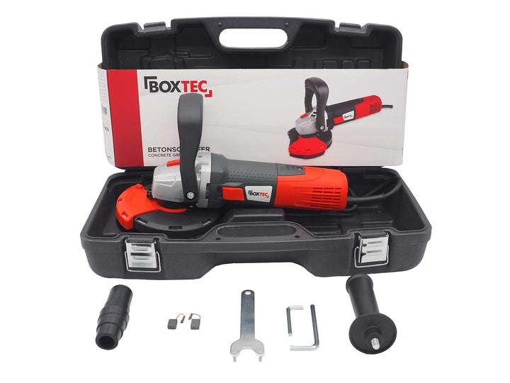 Betonschleifer 125 mm Sanierungsfräse Betonfräse 1.400W mit Drehzahlregelung und Absaughaube, Set mi