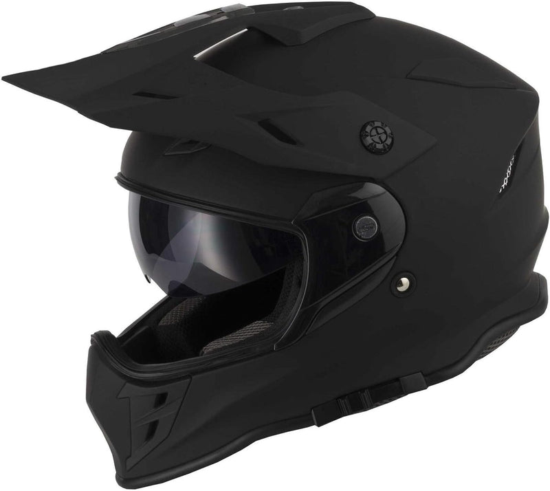 protectWEAR Crosshelm Endurohelm Motorradhelm mit integrierter Sonnenblende und Visier V331-SM-M, Sc