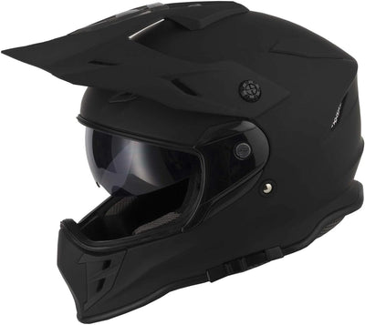 protectWEAR Herren mit Integrierter Sonnenblende und Visier V331-sm-l Crosshelm Endurohelm Motorradh