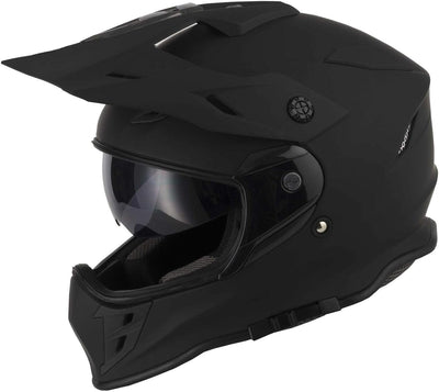protectWEAR Crosshelm Endurohelm Motorradhelm mit integrierter Sonnenblende und Visier V331-SM-XL, S
