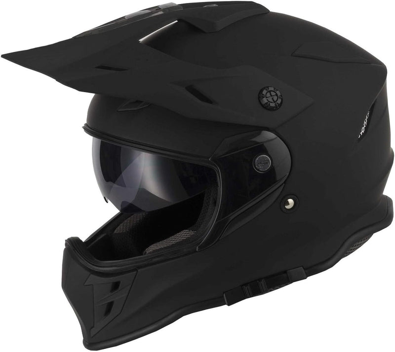 protectWEAR Crosshelm Endurohelm Motorradhelm mit integrierter Sonnenblende und Visier V331-SM-XL, S
