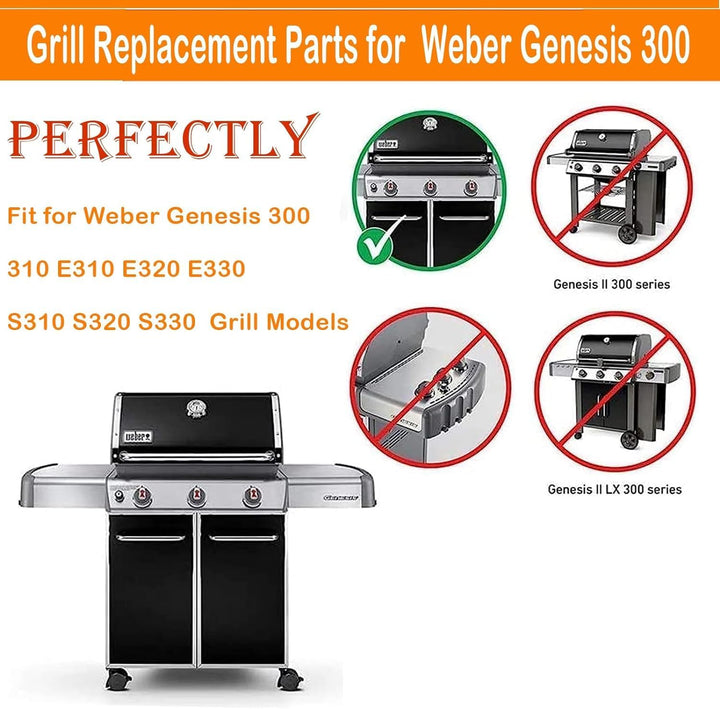 Denmay 7621 44,7cm Flavorizer Bars für Weber Genesis E310, E320, E330, S310, S320, S330 (mit vordere