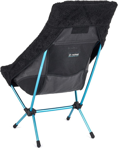 Helinox Fleece Seat Warmer | Wendbarer schwarzer Sitzwärmer für Helinox Chair Two. Hochfloriges Flee