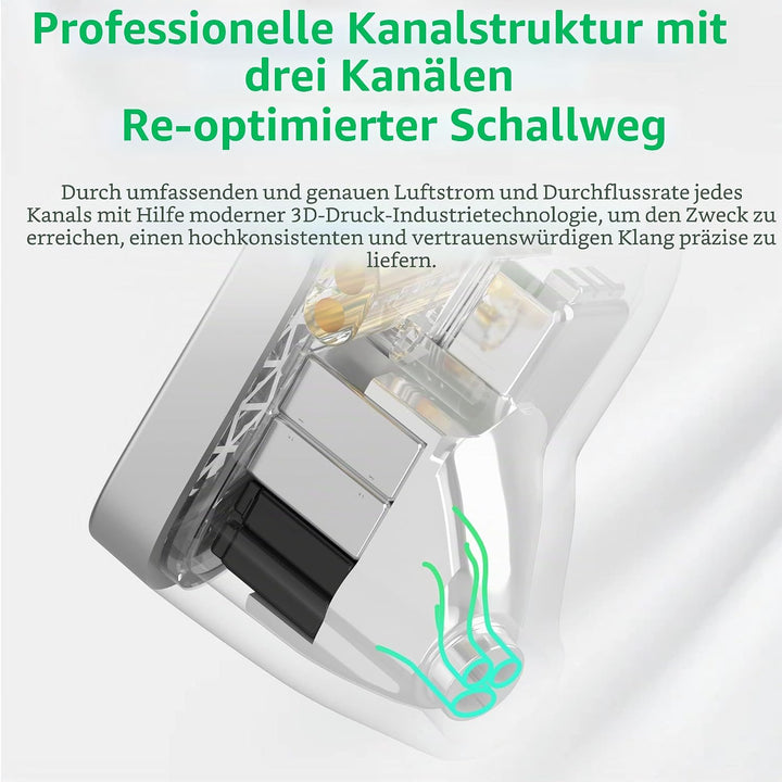 Yinyoo KZ AS16 PRO im Ohrhörer, 8 Balanced Armature Treiber Stage Studio HiFi IEM im Ohrmonitor, Ger
