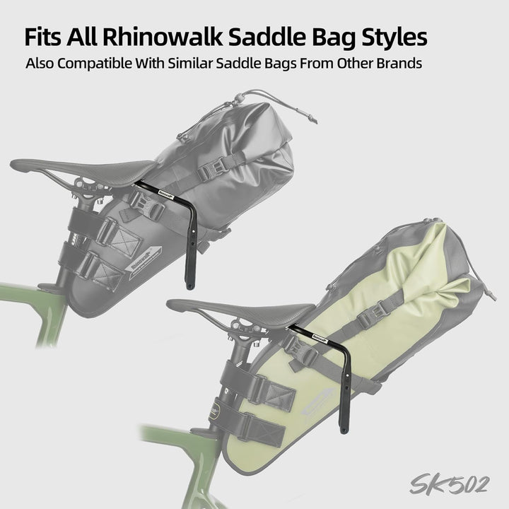 Rhinowalk Fahrrad Satteltasche Stabilisator Stütze für Satteltasche Anti Schütteln Schwarz, Schwarz