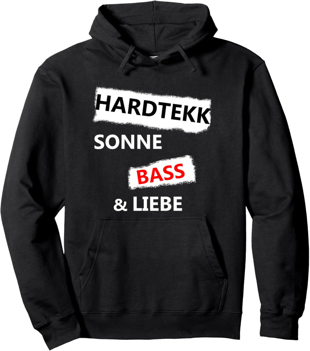 Hardtekk Sonne Bass & Liebe - Rave Raver Festival Hardtekk Pullover Hoodie