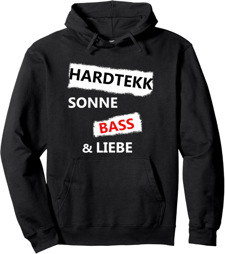 Hardtekk Sonne Bass & Liebe - Rave Raver Festival Hardtekk Pullover Hoodie