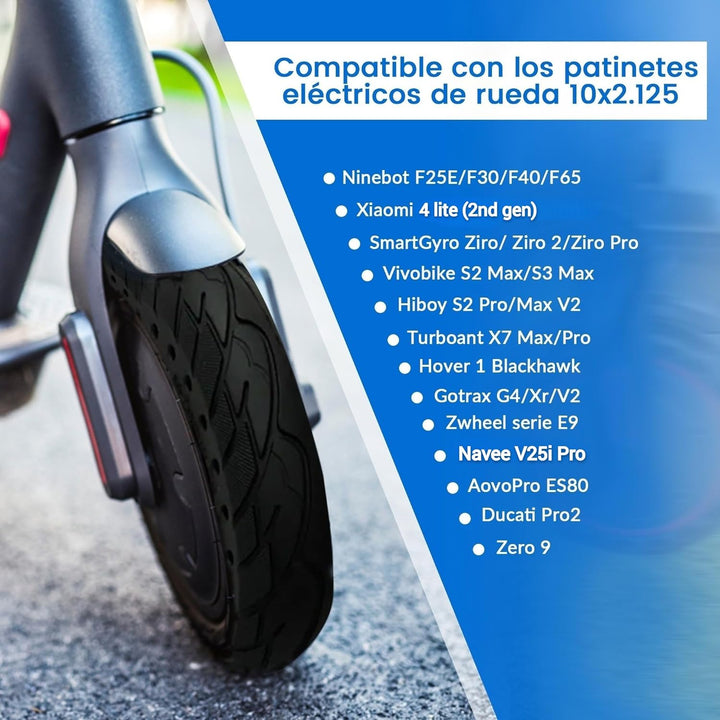 ANSENI 10 zoll e-scooter reifen,Vollreifen 10X2,125 Ersatzreifen für Vivobike S2 Max,S3 Max,Scooter