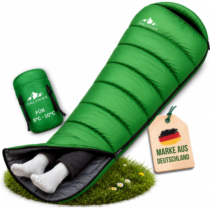 Schlafsack Outdoor I [300GSM] Warmer &amp; 1700g Leichter Schlafsack für Frühling, Herbst und Winter [-5