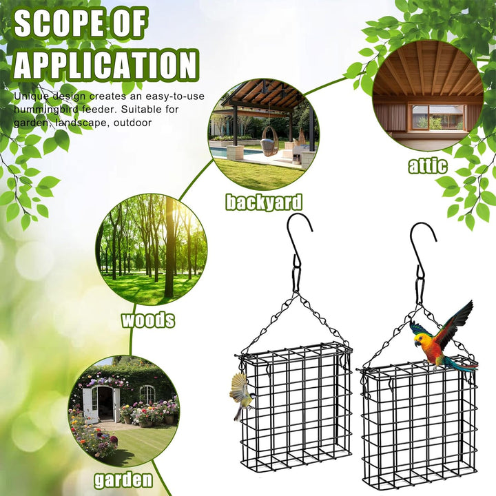 2 Stück Vogel Nistmaterial Halter Set,Aufhängen Vogelfutterstation,Futterstation für Wildvögel,Futte