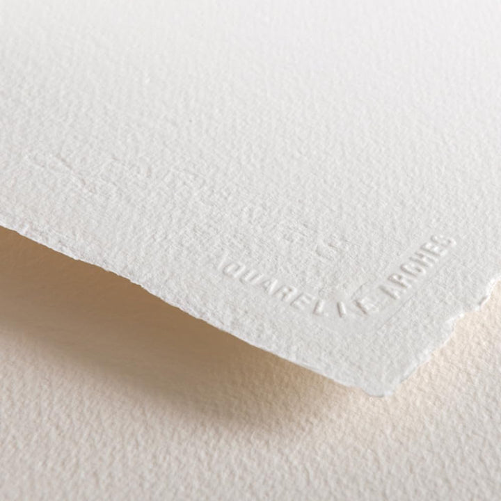 Arches - Aquarellpapierblock, 17,8 x 25,4 cm, 20 Blatt, 300 g/m², rau, säurefrei, weiss.
