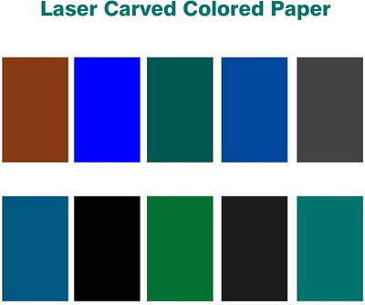 Uadme 10 Stück lasergeschnitztes farbiges Papier Keramiksteinmaterial Farbpapier zum Lasergravieren