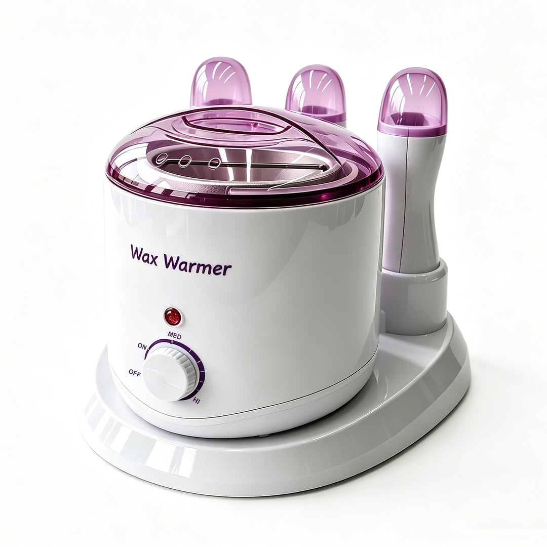 4 in1 Professioneller Wachswärmer, 800ml Wax Maschine + 3×100g Roll on Heisswachsgerät mit separaten