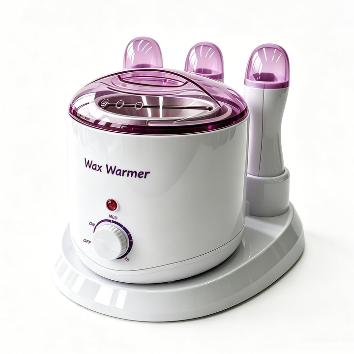 4 in1 Professioneller Wachswärmer, 800ml Wax Maschine + 3×100g Roll on Heisswachsgerät mit separaten