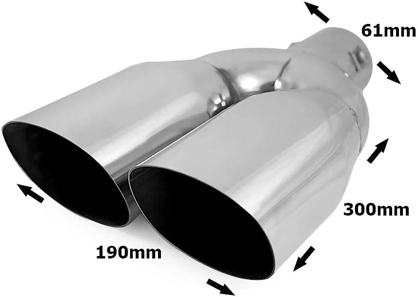 Doppel Auspuffblende Endrohr Endstuck Auspuff Blende Schalldampf Sportauspuff Universell Schalldampf