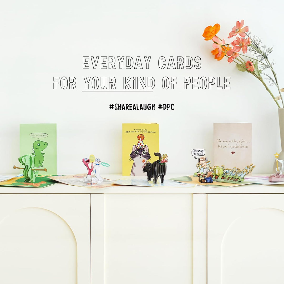 Dirty Pop Cards,Purr-fect 3D-Pop-Up-Karte, Katzenkonfetti, lustige Geburtstagskarte, Katze Mama oder