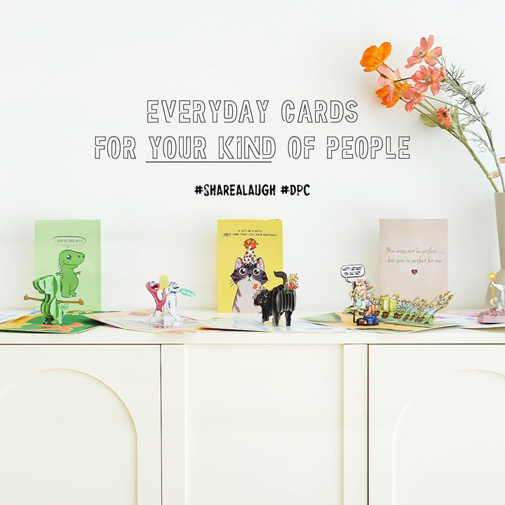 Dirty Pop Cards,Purr-fect 3D-Pop-Up-Karte, Katzenkonfetti, lustige Geburtstagskarte, Katze Mama oder