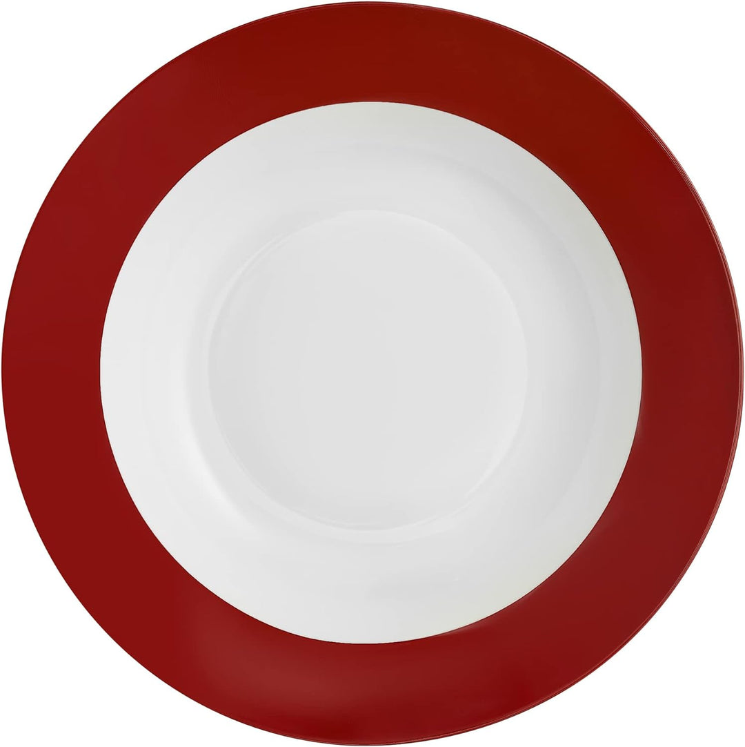 AMBITION Tafelservice rot weiss Aura Red Geschirrset für 6 Personen 18-teilig Porzellan Teller Spülm