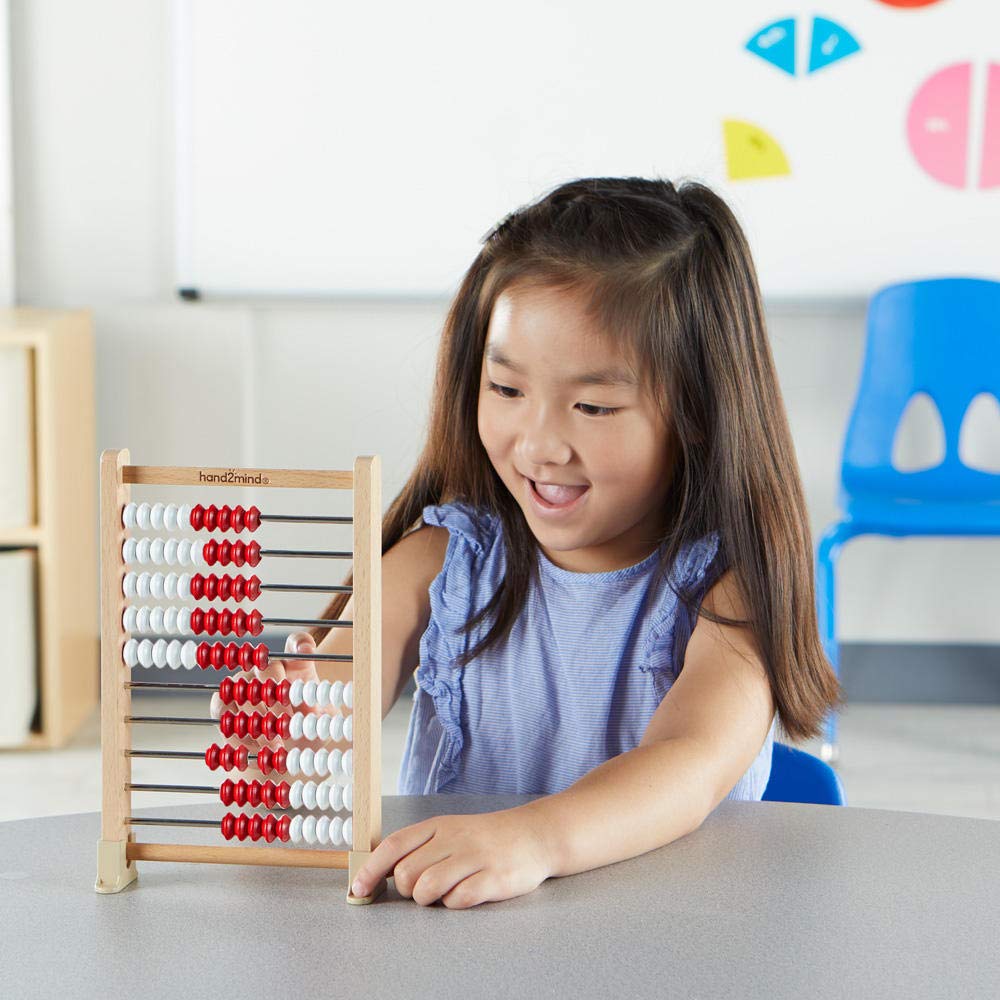 Learning Resources Mini-Rechenrahmen mit 100 Perlen, Set mit 25 Stück, Abakus, Mathematik-Abakus für