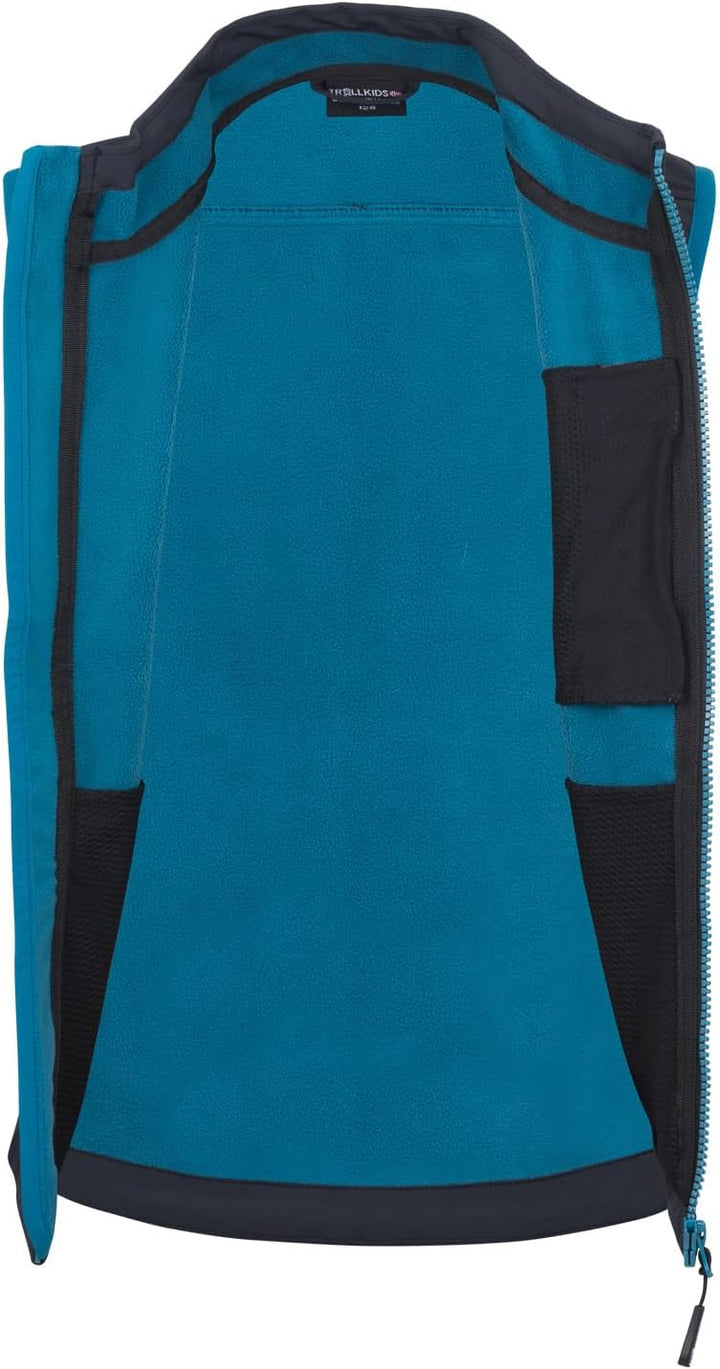 Trollkids Kids Trollfjord Vest Standard 92 black/petrol, Standard 92 black/petrol