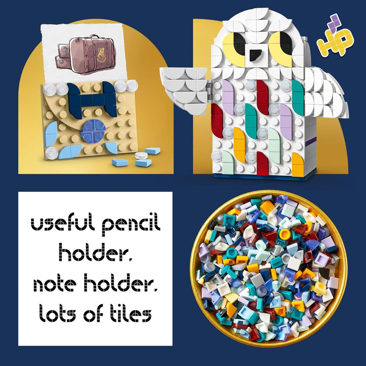 LEGO DOTS Hedwig Bleistifthalter 41809, Harry Potter Eule Schreibtisch Dekor, Back to School Supplie
