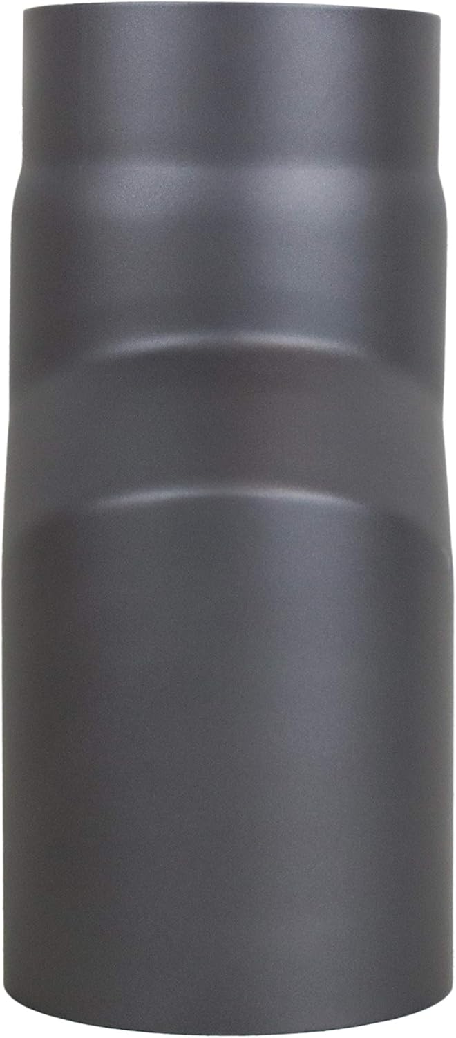 LANZZAS Rauchrohr Versatzbogen mit 40 mm Versatz - im Durchmesser Ø 150 mm - Farbe: gussgrau - Ofenr