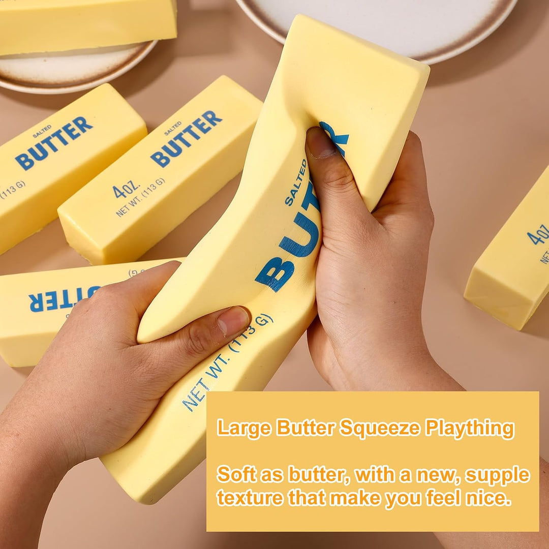 Lyreh Grosses Butter Quetschspielzeug, Butterstick aus PU-Material Langsam Aufsteigendes Quetsch-Leb