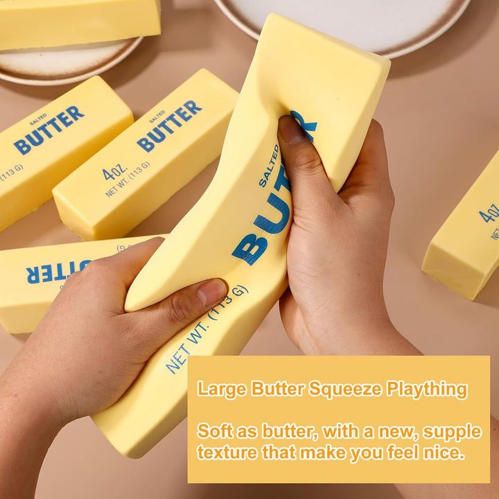 Lyreh Grosses Butter Quetschspielzeug, Butterstick aus PU-Material Langsam Aufsteigendes Quetsch-Leb