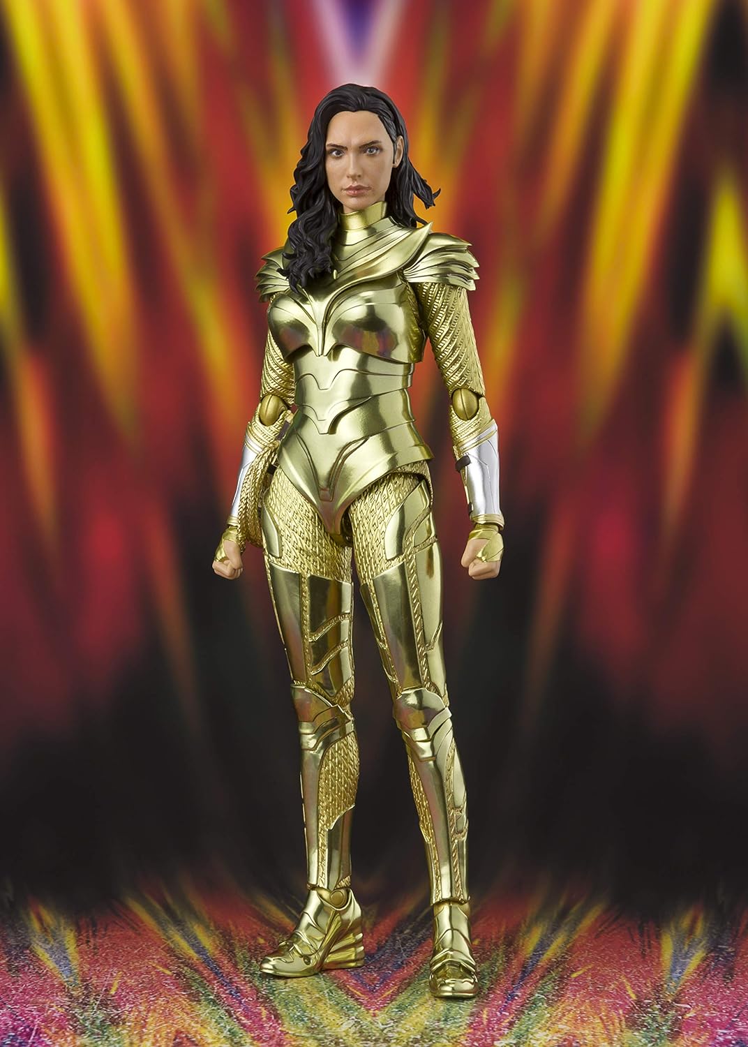 BANDAI - Wonder Woman 1984 - sh figuarts - Wonder Woman golden Armor 16 cm, BAS60499, Mehrfarbig, On