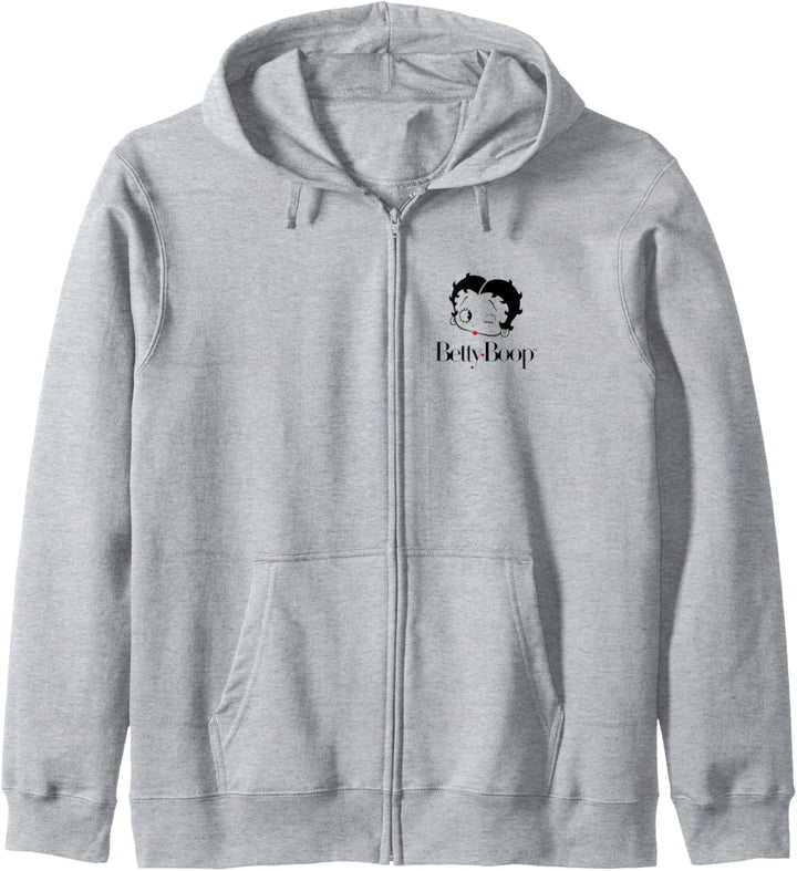 Betty Boop Rotes Herz Wink Kapuzenjacke