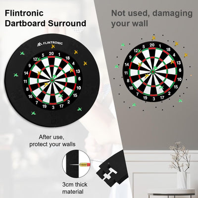 Flintronic Dart Catchring Surround, Surround Auffangring Dart Backboard, Dartscheibe Schutzring, Lei