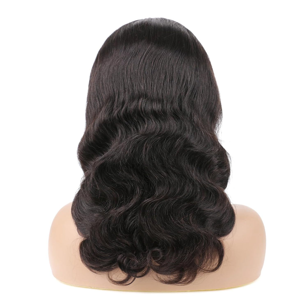 Huarisi HD Lace Front Wigs Human Hair Pre Plucked, 16 inch Body Wave 4x6 Lace Frontal Wigs Real Hair