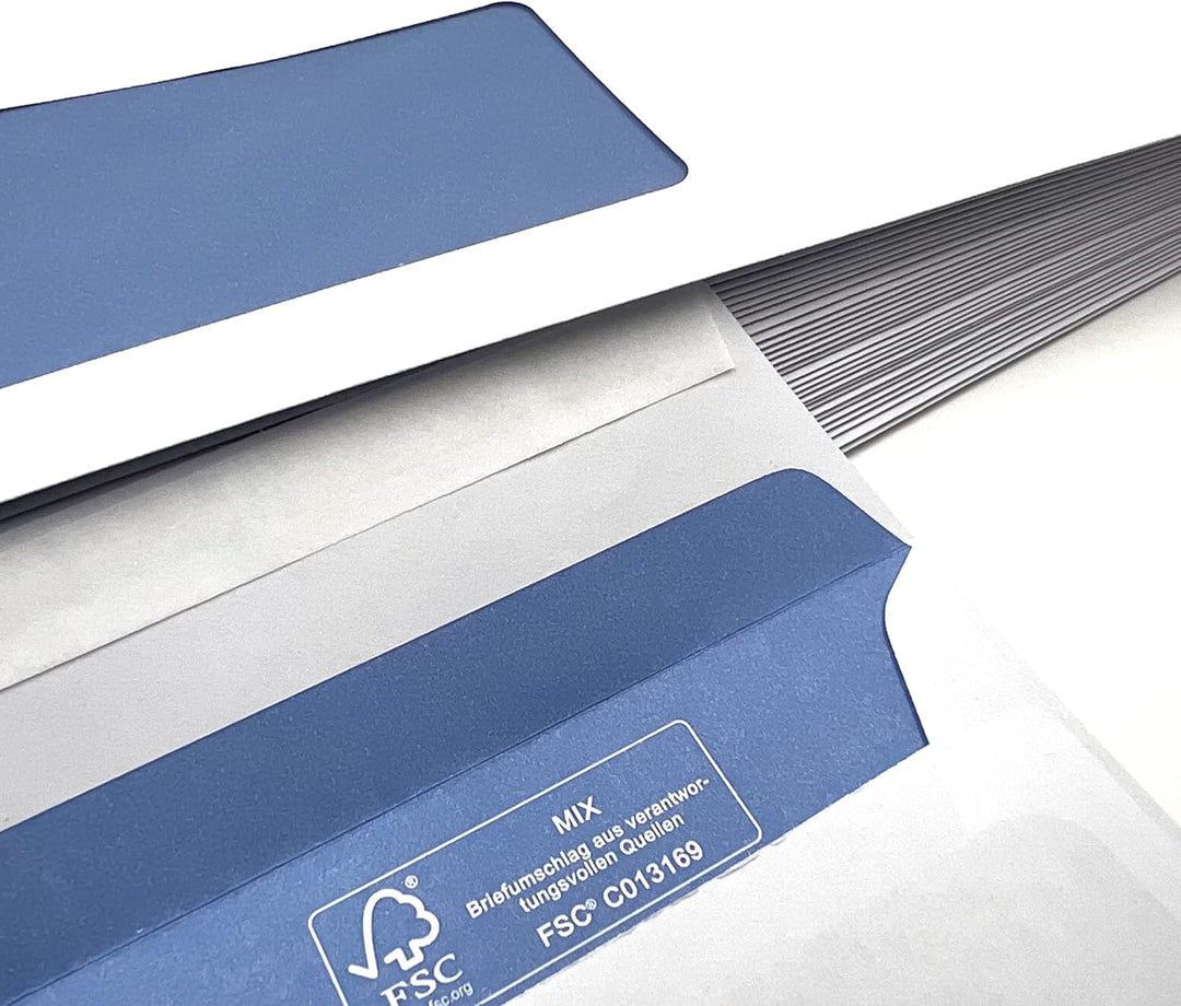 umschlag-discount - Briefumschläge DIN lang mit Fenster für Laserdrucker geeignet (250 Stück), selbs