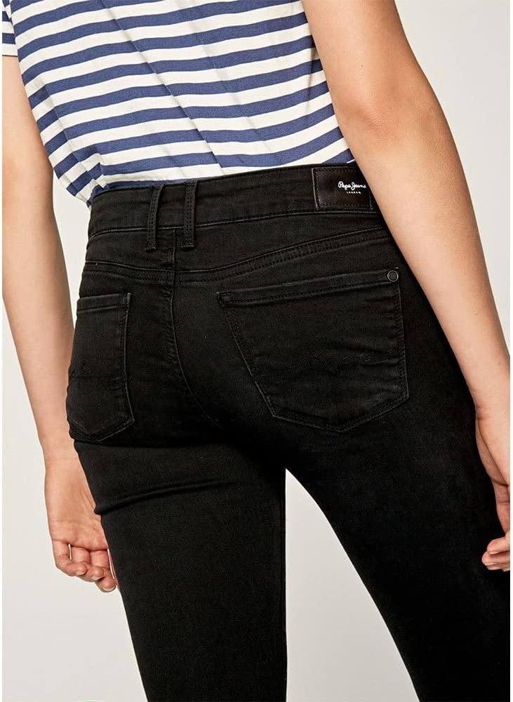 Pepe Jeans Damen Soho Skinny Jeans, Schwarz (Denim-S98), 24W / 30L