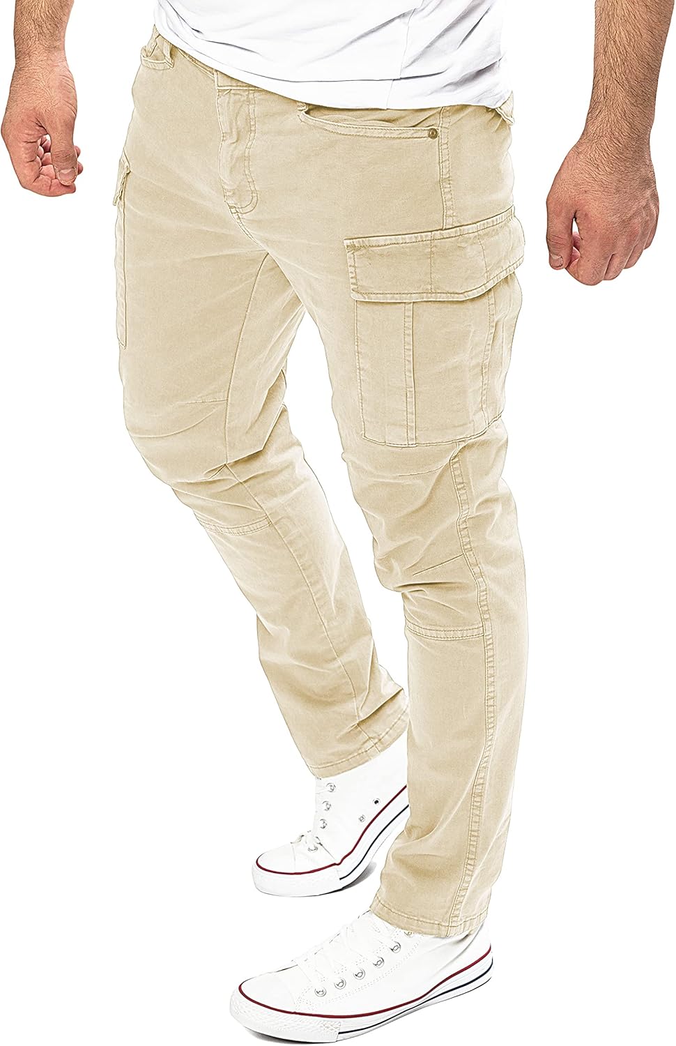 Yazubi Jayden - Herren Cargo Hose - Baumwoll Cargo Jeans 30W / 32L Beige (Rainy Day 135304), 30W / 3