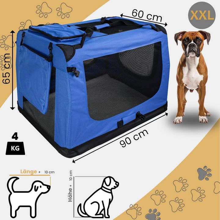 Faltbare Hundebox Transporttasche Transportbox Auto für Katze Hunde Grosse Kleine Box Bag Bed Decke