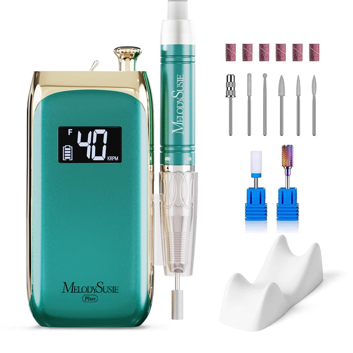 MelodySusie Professioneller elektrischer Nagelbohrer, wiederaufladbare Nagelfeilen für Acrylnägel, k