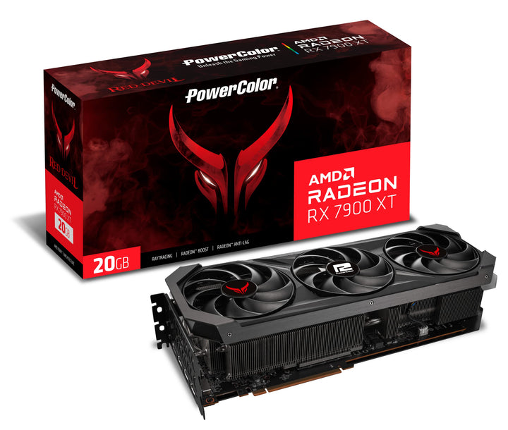 PowerColor Red Devil RX 7900 XT 20G-E/OC AMD Radeon RX 7900 XT 20 Go GDDR6 7900XT Red Devil, 7900XT