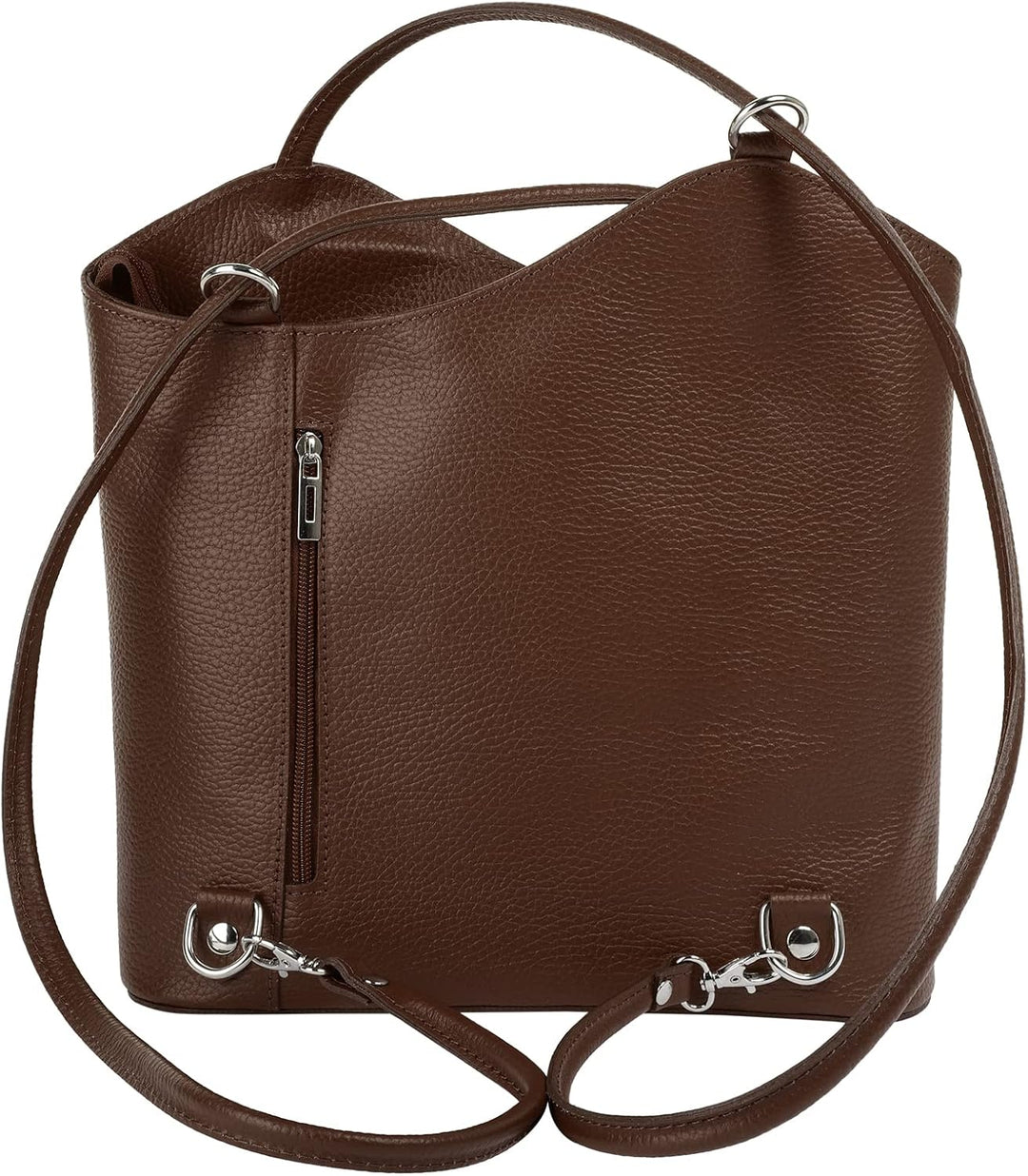 Cluty Shopper Rucksack Kombination Echt Leder Damen | Made in Italy, 2in1 Shopper, Handtasche zum Um
