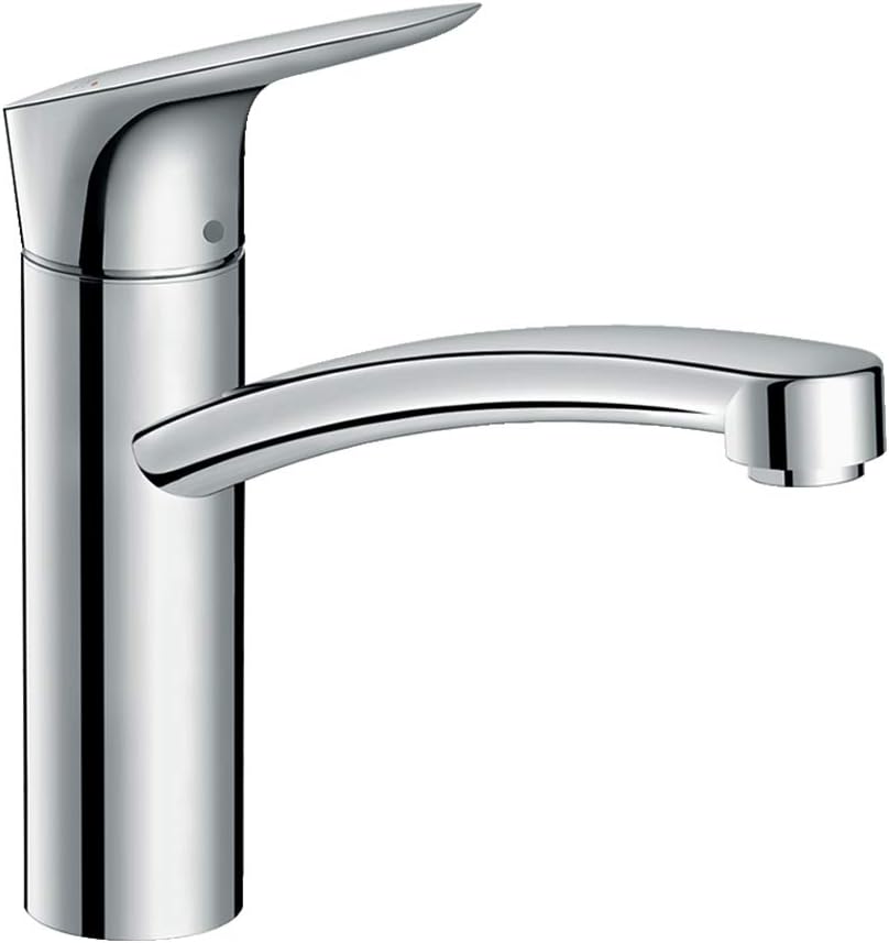 hansgrohe Logis wassersparende Einhebel-Küchenarmatur, Komfort-Höhe 160mm mit CoolStart, Chrom Chrom